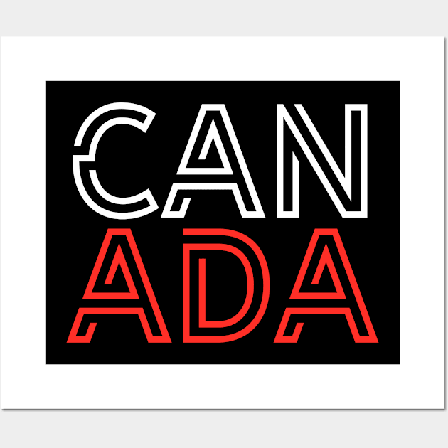 Canada Typography Wall Art by tonylonder